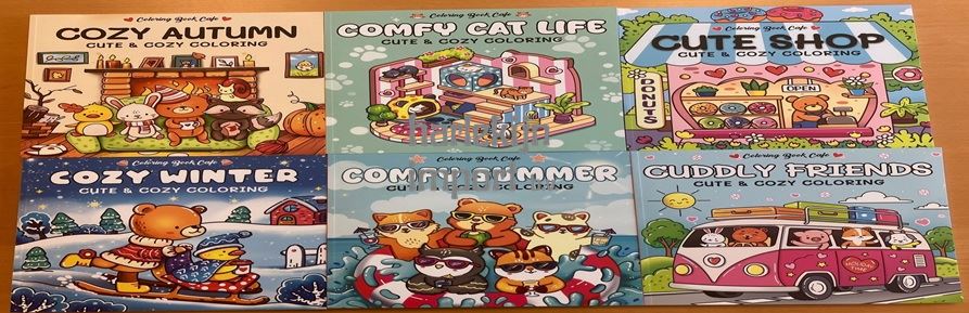 Brede collectie Cozy - Kawai kleur en stickerboeken